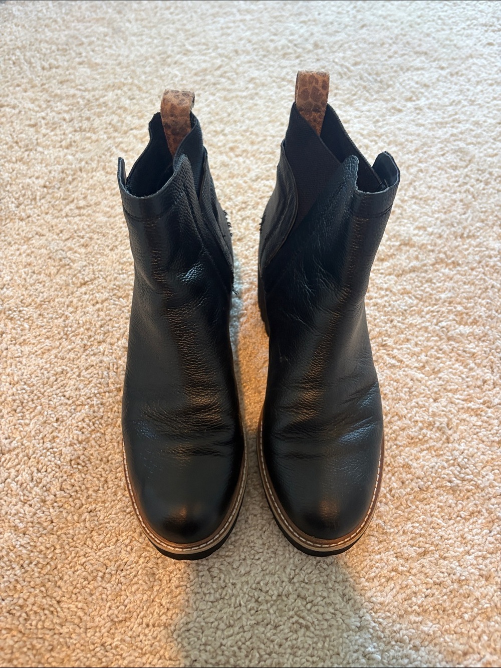 Women's Dolce Vita Black Leather Chelsea Boots - Classic Slip-On Style
